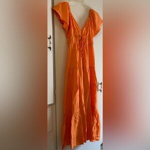 NWOT VICI Orange Maxi Dress